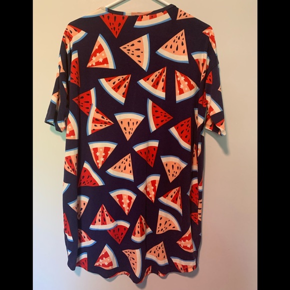 NWOT Sz XS LuLaRoe Patriotic Watermelon Tunic Top - Picture 2 of 4